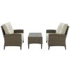 Seating Crosley | Crosley Rockport Outdoor Wicker 3Pc Conversation Set Home Seating