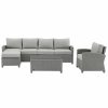 Seating Crosley | Crosley Bradenton 5Pc Outdoor Wicker Sectional Set Home Seating