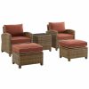 Seating Crosley | Crosley Bradenton 5Pc Outdoor Wicker Chair Set Home Seating