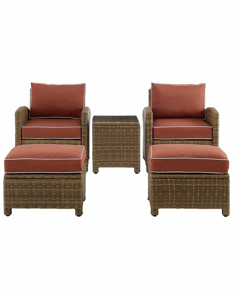 Seating Crosley | Crosley Bradenton 5Pc Outdoor Wicker Chair Set Home Seating