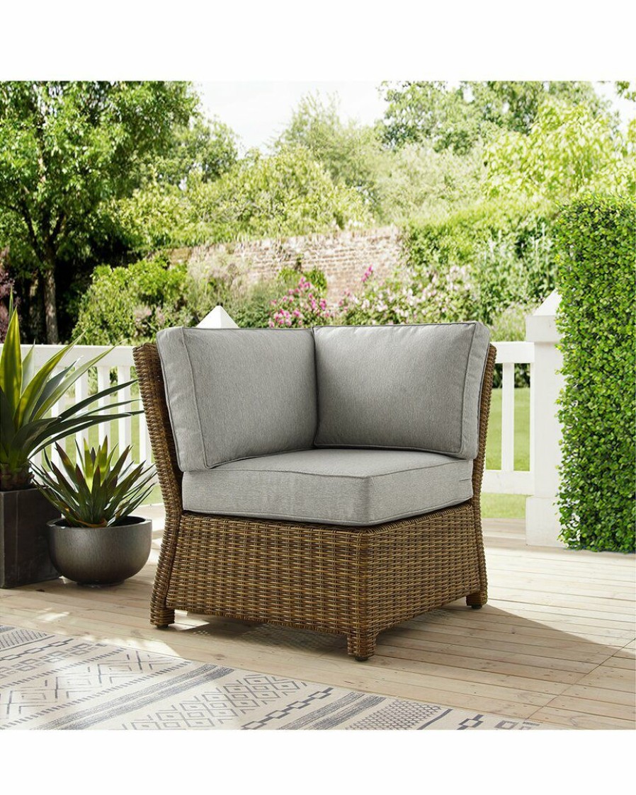 Seating Crosley | Crosley Furniture Bradenton Outdoor Wicker Sectional Corner Chair Home Seating