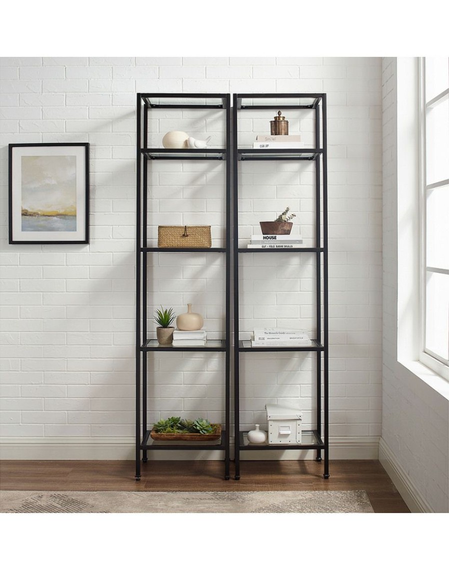 Bookcases & Shelving Crosley | Crosley Aimee 2Pc Etagere Set Home Bookcases & Shelving