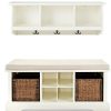 Bookcases & Shelving Crosley | Crosley Brennan 2Pc Entryway Bench & Shelf Set Home Bookcases & Shelving