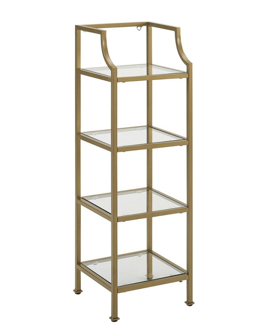 Bookcases & Shelving Crosley | Crosley Aimee Short Etagere Home Bookcases & Shelving