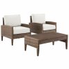 Seating Crosley | Crosley Capella Outdoor Wicker 3Pc Chair Set Home Seating