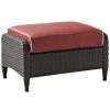 Seating Crosley | Crosley Kiawah Outdoor Wicker Ottoman Home Seating