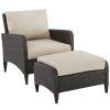 Seating Crosley | Crosley Kiawah 2Pc Outdoor Wicker Chair Set Home Seating