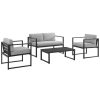 Seating Crosley | Crosley Furniture Hamilton 4Pc Conversation Set Home Seating