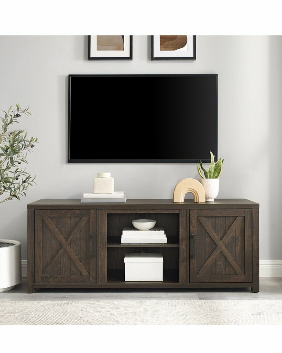 Tv Stands & Consoles Crosley | Crosley Furniture Gordon 58In Low-Profile Tv Stand Home Tv Stands & Consoles