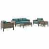 Seating Crosley | Crosley Furniture Prescott 5Pc Outdoor Wicker Sofa Set Home Seating