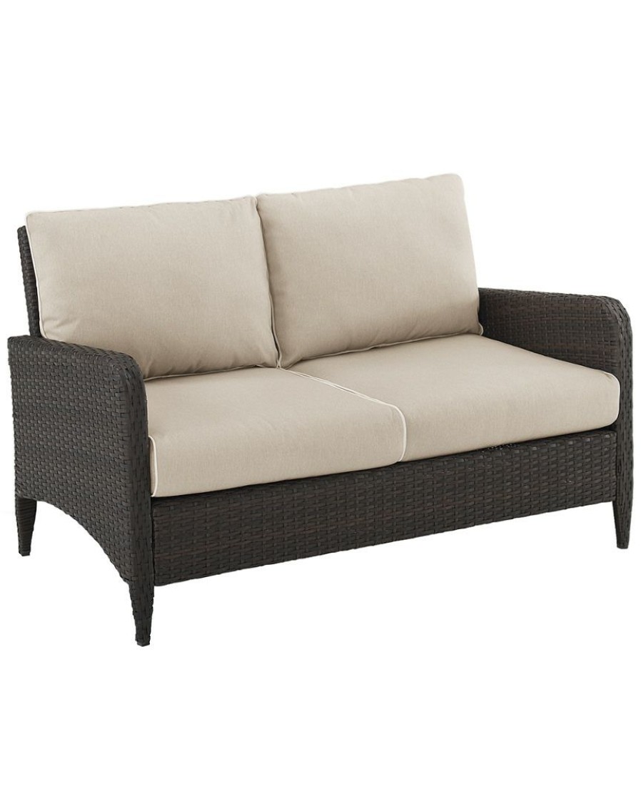 Seating Crosley | Crosley Kiawah Outdoor Wicker Loveseat Home Seating