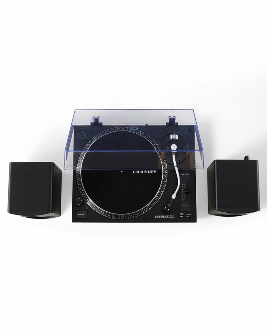 Smart Home Devices Crosley | Crosley Radio Black Kt100Bt Turntable And Speaker Kit Home Smart Home Devices