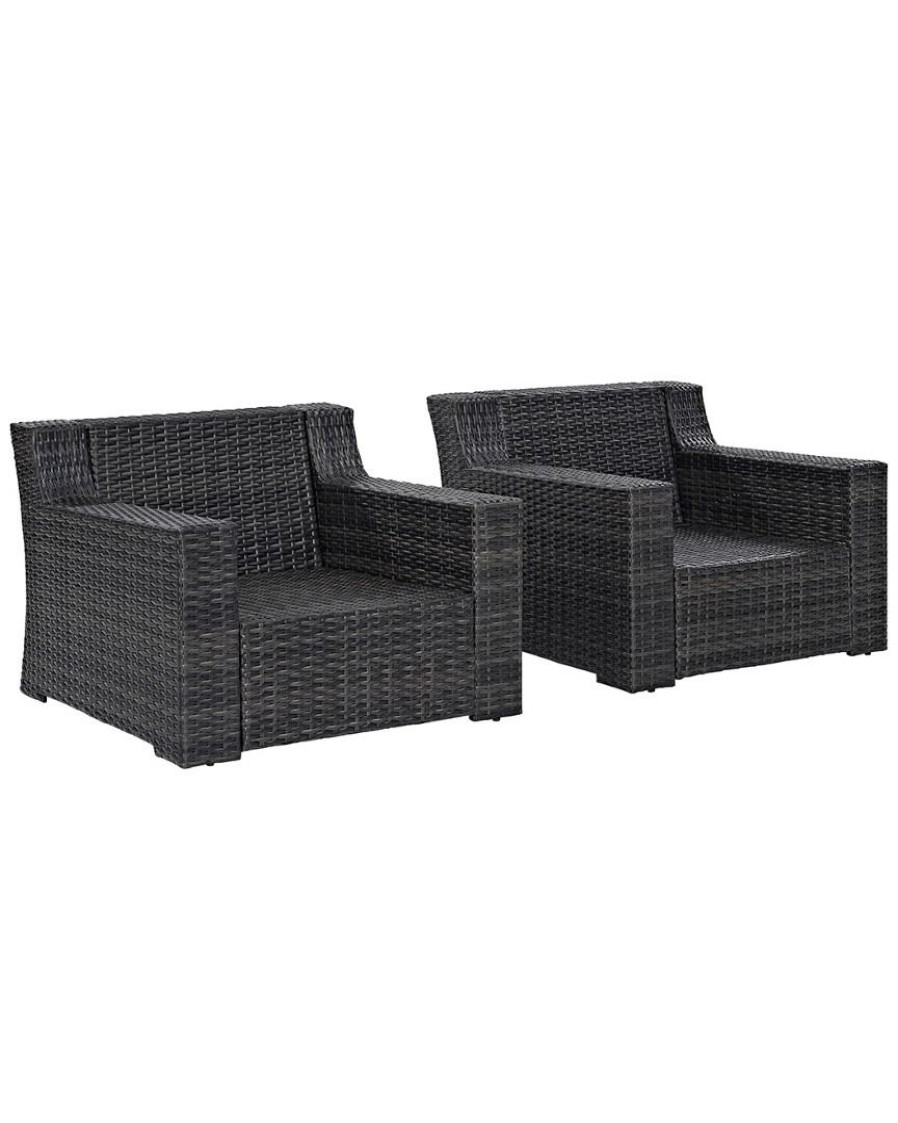 Seating Crosley | Crosley Beaufort 2Pc Outdoor Wicker Chair Set Home Seating