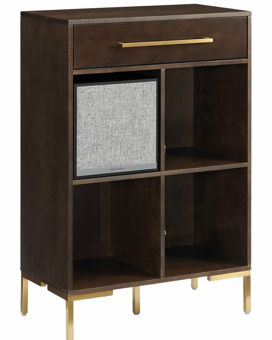 Tv Stands & Consoles Crosley | Crosley Juno Record Storage Cube Bookcase With Speaker Home Tv Stands & Consoles