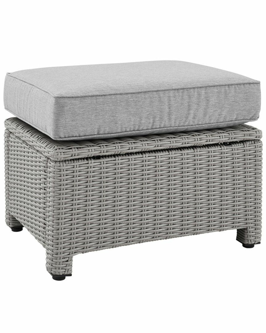 Seating Crosley | Crosley Bradenton Outdoor Wicker Ottoman Home Seating