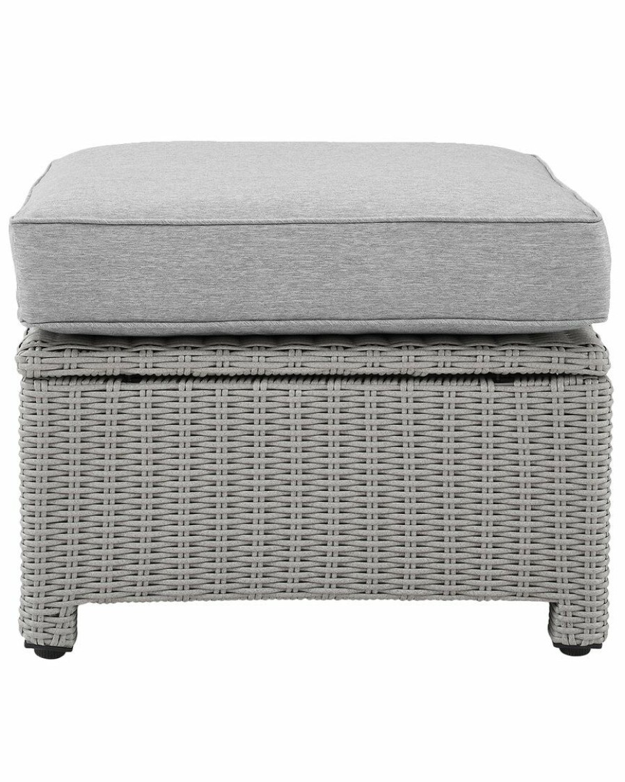 Seating Crosley | Crosley Bradenton Outdoor Wicker Ottoman Home Seating