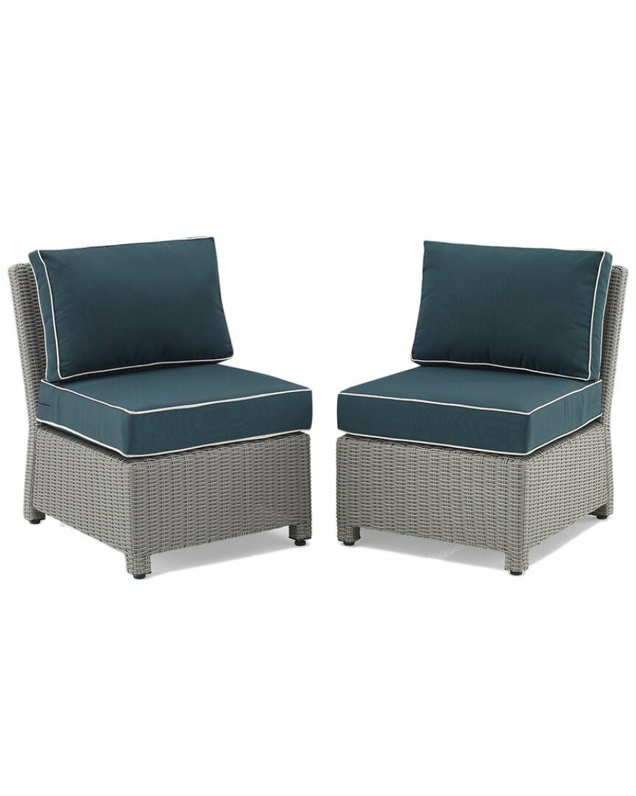 Seating Crosley | Crosley Furniture Bradenton 2Pc Outdoor Wicker Chair Set Home Seating