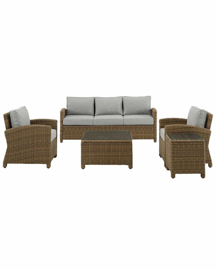 Seating Crosley | Crosley Bradenton 5Pc Outdoor Wicker Sofa Set Home Seating