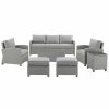 Seating Crosley | Crosley Bradenton 7Pc Outdoor Wicker Sofa Set Home Seating