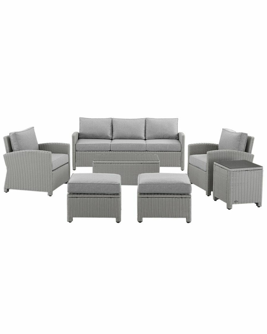 Seating Crosley | Crosley Bradenton 7Pc Outdoor Wicker Sofa Set Home Seating