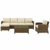 Seating Crosley | Crosley Bradenton 5Pc Outdoor Wicker Sectional Set Home Seating