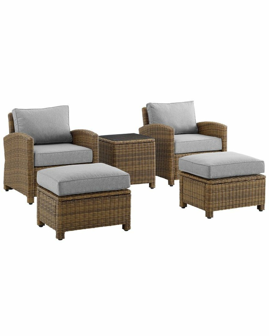 Seating Crosley | Crosley Bradenton 5Pc Outdoor Wicker Chair Set Home Seating