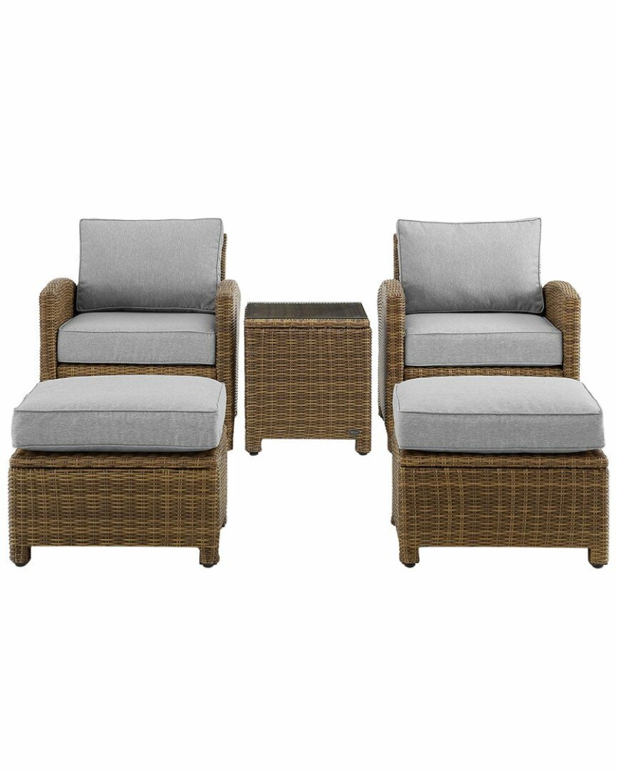 Seating Crosley | Crosley Bradenton 5Pc Outdoor Wicker Chair Set Home Seating