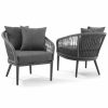 Seating Crosley | Crosley Dover 2Pc Indoor/Outdoor Rope Armchair Set Home Seating