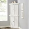 Bookcases & Shelving Crosley | Crosley Furniture Shoreline Tall Corner Pantry- 2 Stackable Pantries Home Bookcases & Shelving