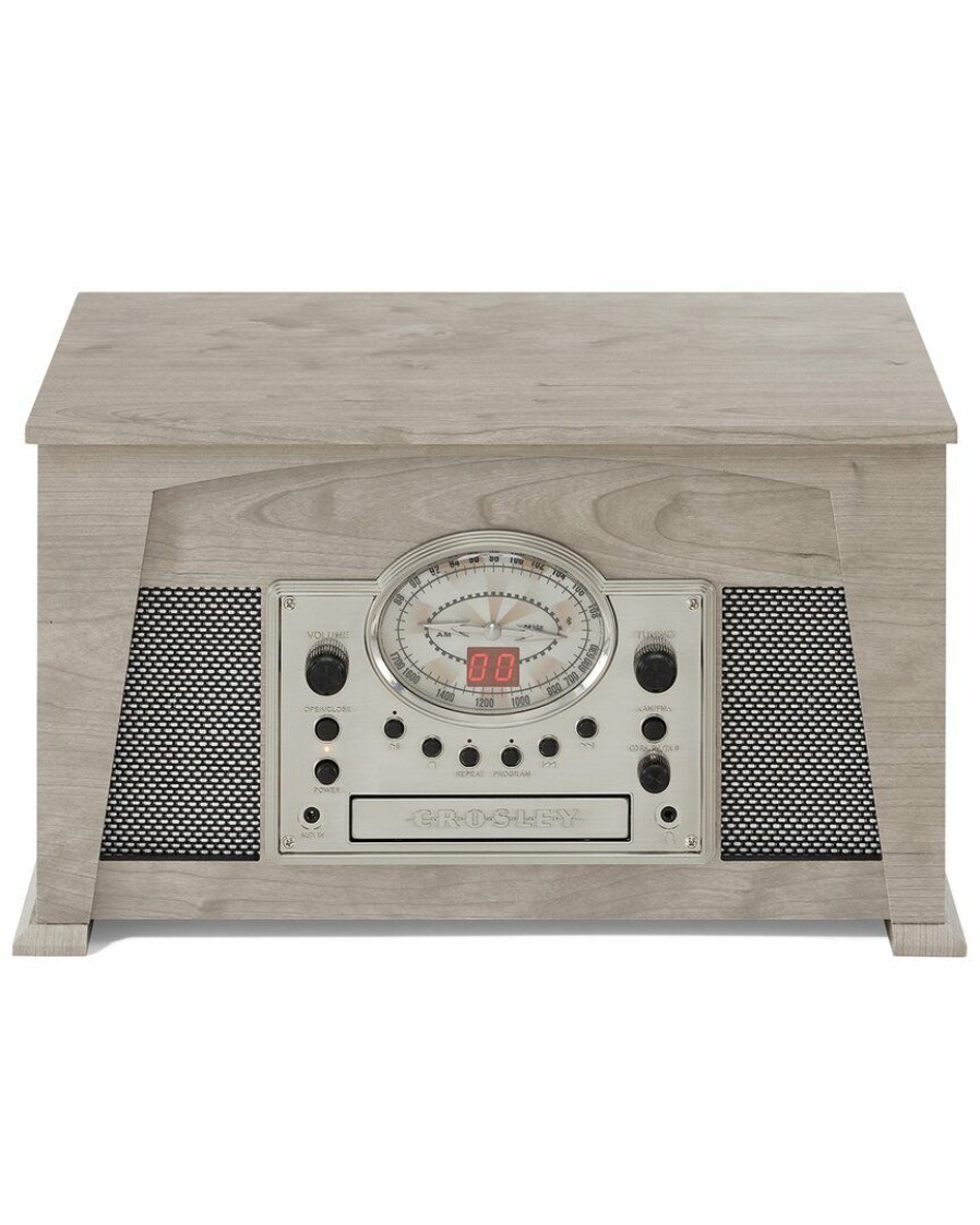 Smart Home Devices Crosley | Crosley Radio Gray Medley Entertainment Center Home Smart Home Devices