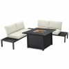 Seating Crosley | Crosley Furniture Piermont 4Pc Outdoor Metal Sectional Set Home Seating