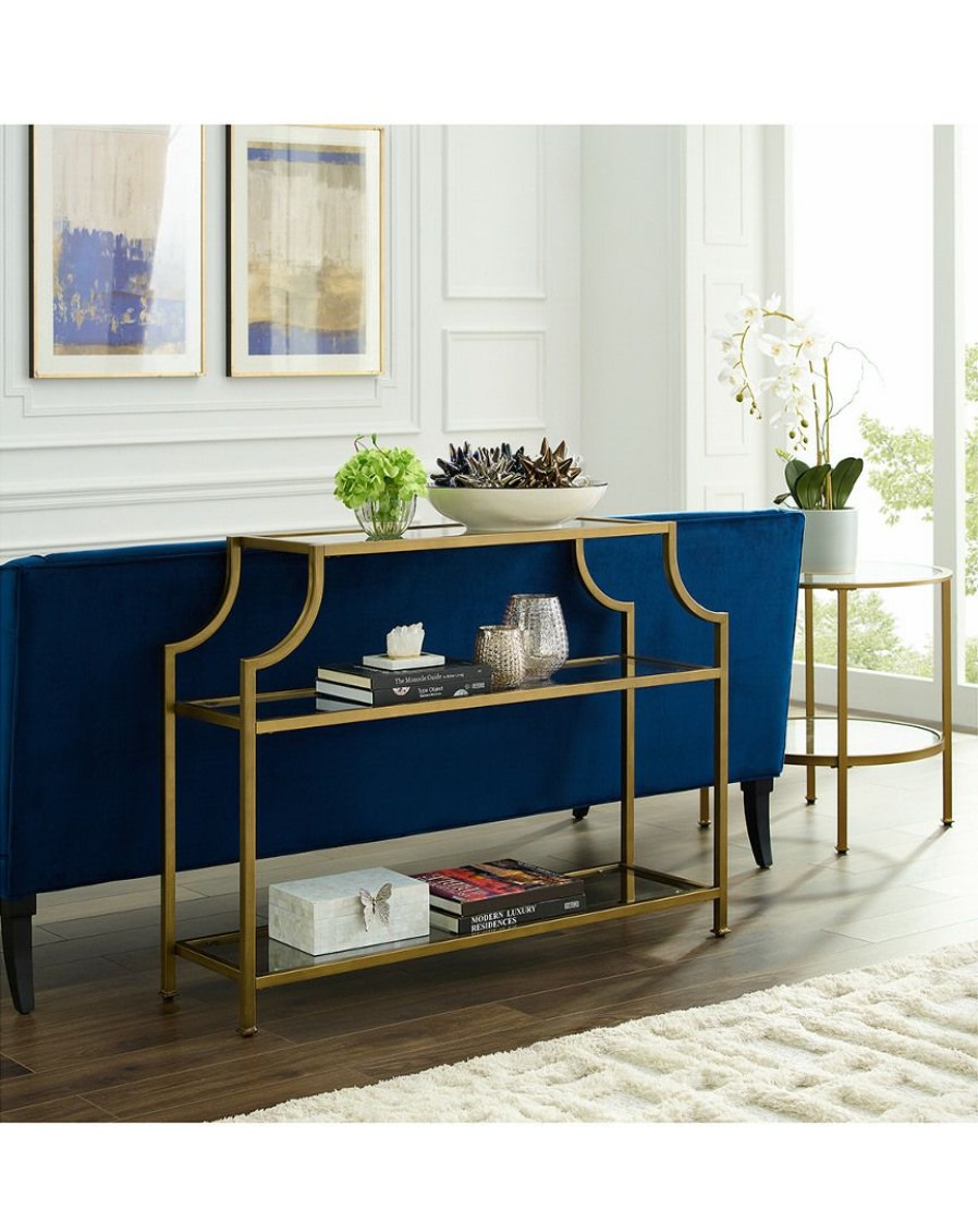 Tv Stands & Consoles Crosley | Crosley Aimee Glass Console Table Home Tv Stands & Consoles