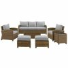 Seating Crosley | Crosley Bradenton 7Pc Outdoor Wicker Sofa Set Home Seating