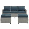 Seating Crosley | Crosley Bradenton 3Pc Outdoor Wicker Sofa Set Home Seating