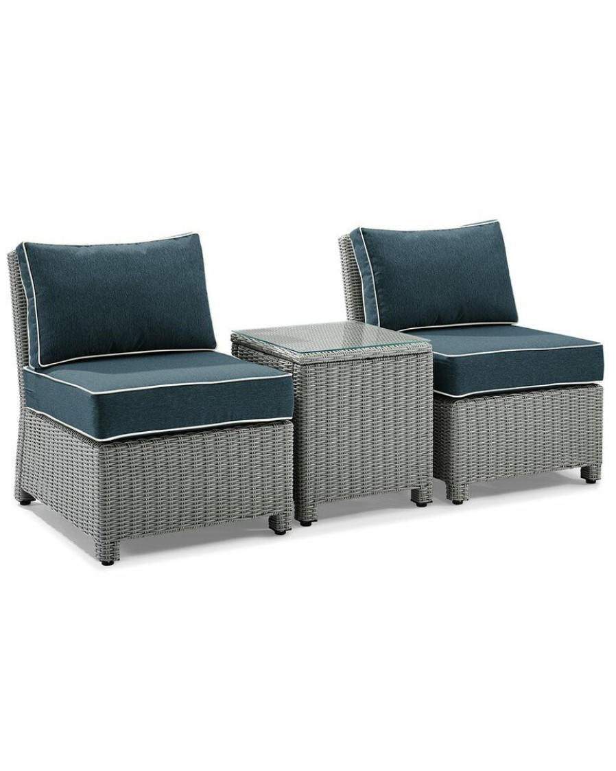 Seating Crosley | Crosley Furniture Bradenton 3Pc Outdoor Wicker Chair Set Home Seating