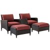 Seating Crosley | Crosley Kiawah 4Pc Outdoor Wicker Chat Set Home Seating