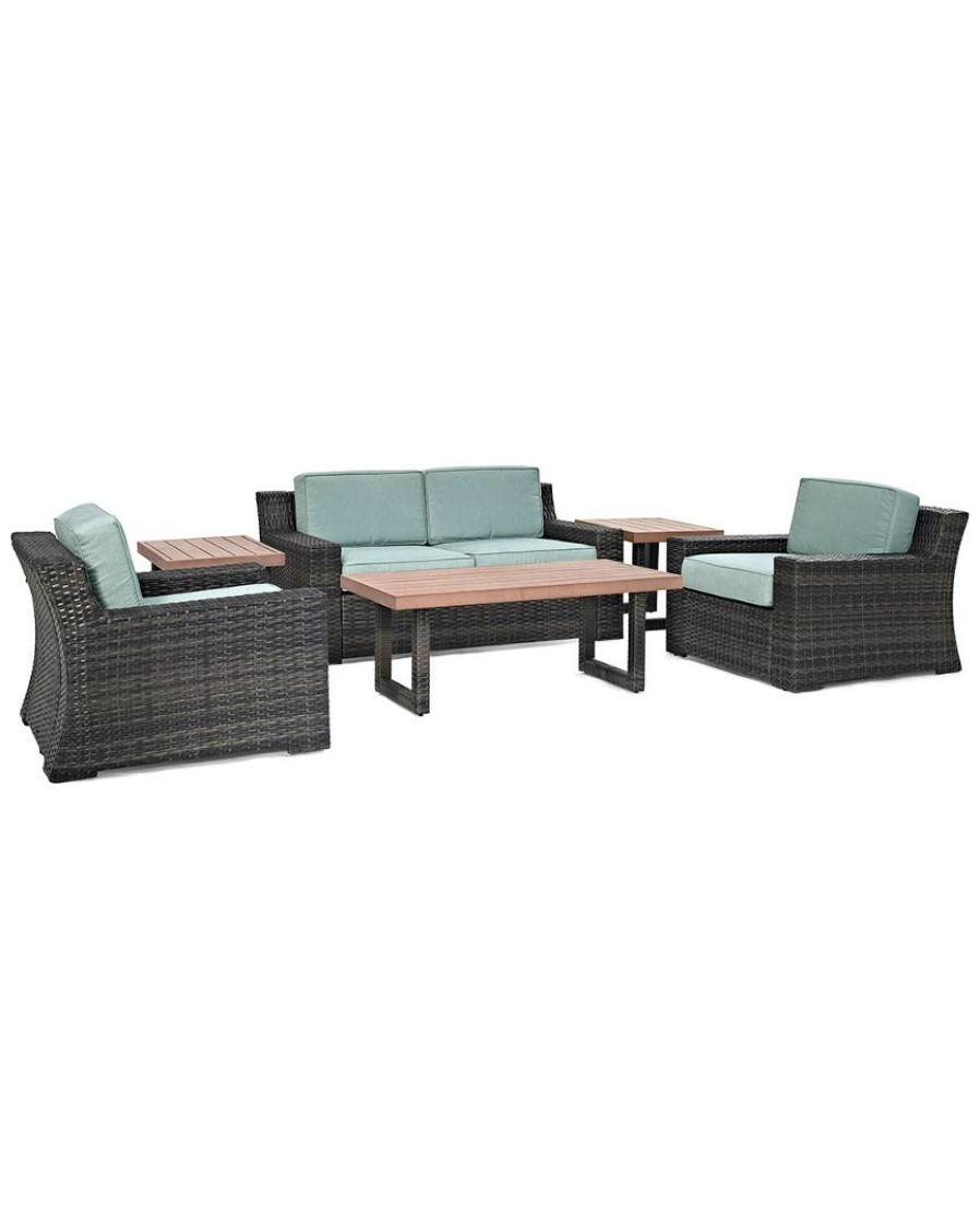 Seating Crosley | Crosley Beaufort 6Pc Outdoor Wicker Conversation Set Home Seating