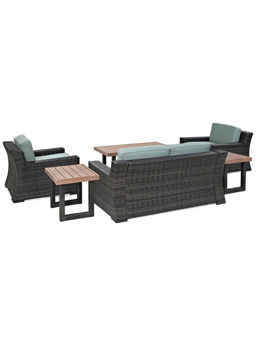 Seating Crosley | Crosley Beaufort 6Pc Outdoor Wicker Conversation Set Home Seating