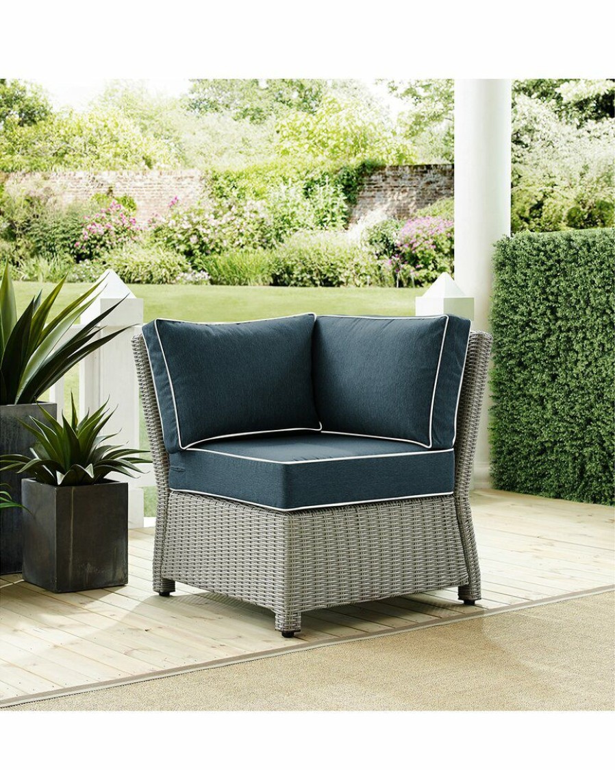 Seating Crosley | Crosley Furniture Bradenton Outdoor Wicker Sectional Corner Chair Home Seating