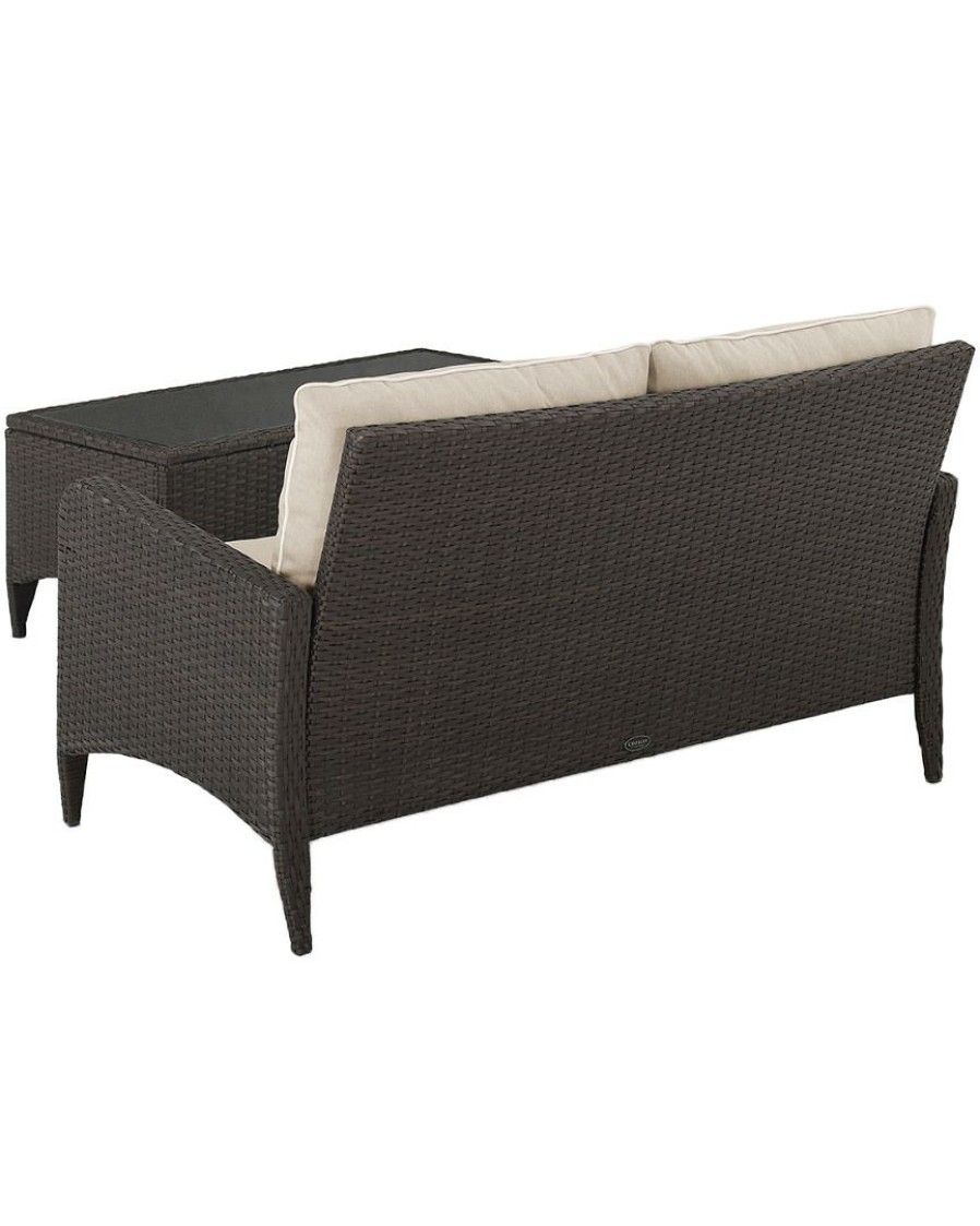 Seating Crosley | Crosley Kiawah 2Pc Outdoor Wicker Chat Set Home Seating