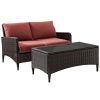 Seating Crosley | Crosley Kiawah 2Pc Outdoor Wicker Chat Set Home Seating