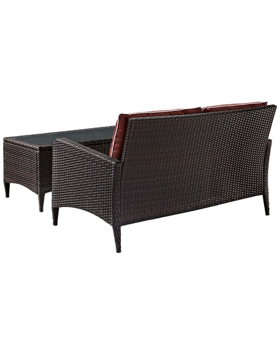 Seating Crosley | Crosley Kiawah 2Pc Outdoor Wicker Chat Set Home Seating