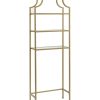 Bookcases & Shelving Crosley | Crosley Aimee Space Saver Gold Home Bookcases & Shelving