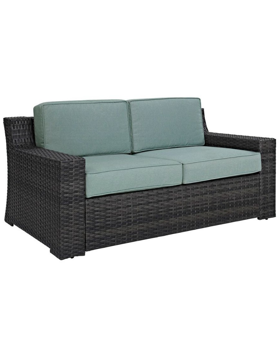 Seating Crosley | Crosley Beaufort Outdoor Wicker Loveseat Home Seating