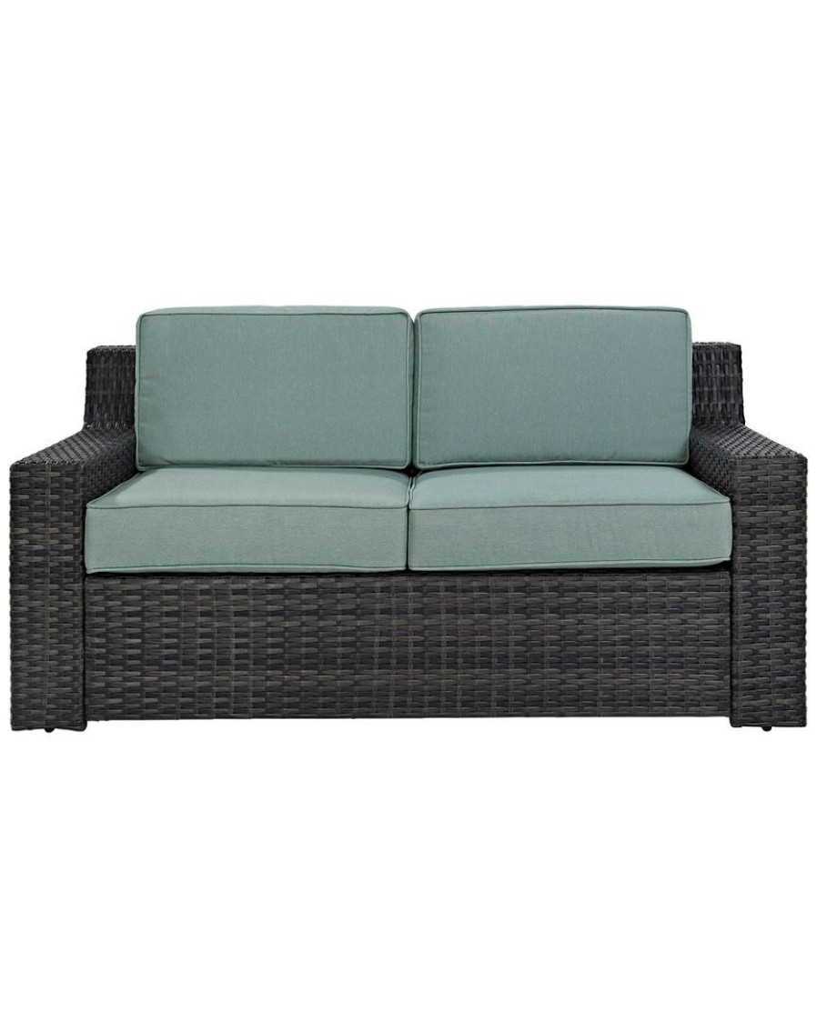 Seating Crosley | Crosley Beaufort Outdoor Wicker Loveseat Home Seating