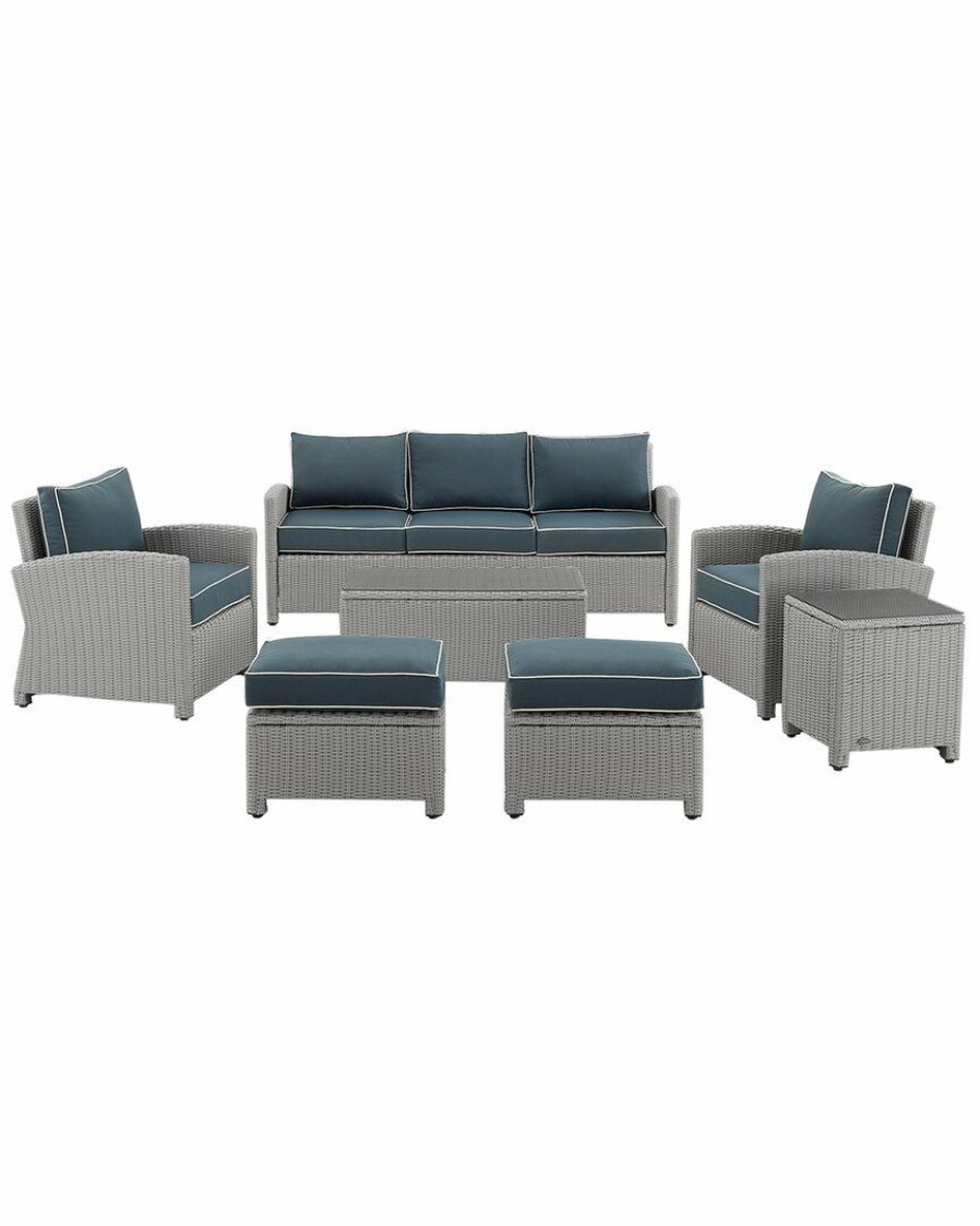 Seating Crosley | Crosley Bradenton 7Pc Outdoor Wicker Sofa Set Home Seating