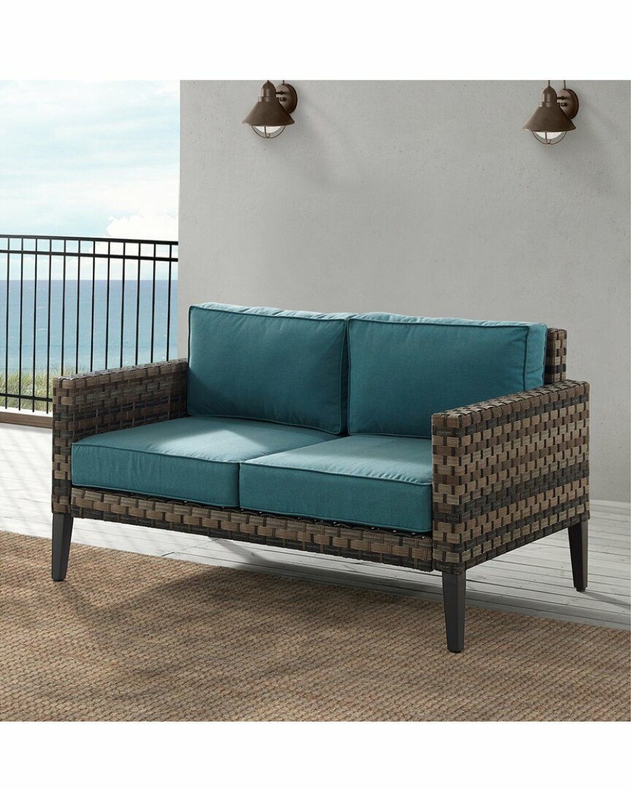 Seating Crosley | Crosley Furniture Prescott Outdoor Wicker Loveseat Home Seating