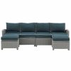 Seating Crosley | Crosley Bradenton 4Pc Outdoor Wicker Sectional Set Home Seating