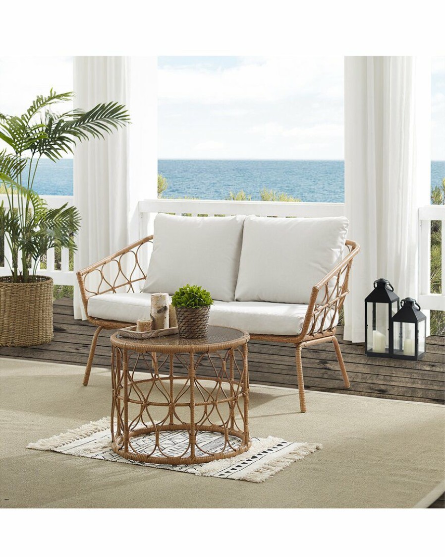 Seating Crosley | Crosley Furniture Juniper 2Pc Outdoor Wicker Conversation Set Home Seating