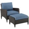 Seating Crosley | Crosley Kiawah 2Pc Outdoor Wicker Chair Set Home Seating